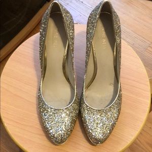 Nine West gold shoes